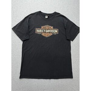Harley-Davidson Shirt Mens XL Black Black Hills Rapid City Dealer Motorcycle Tee